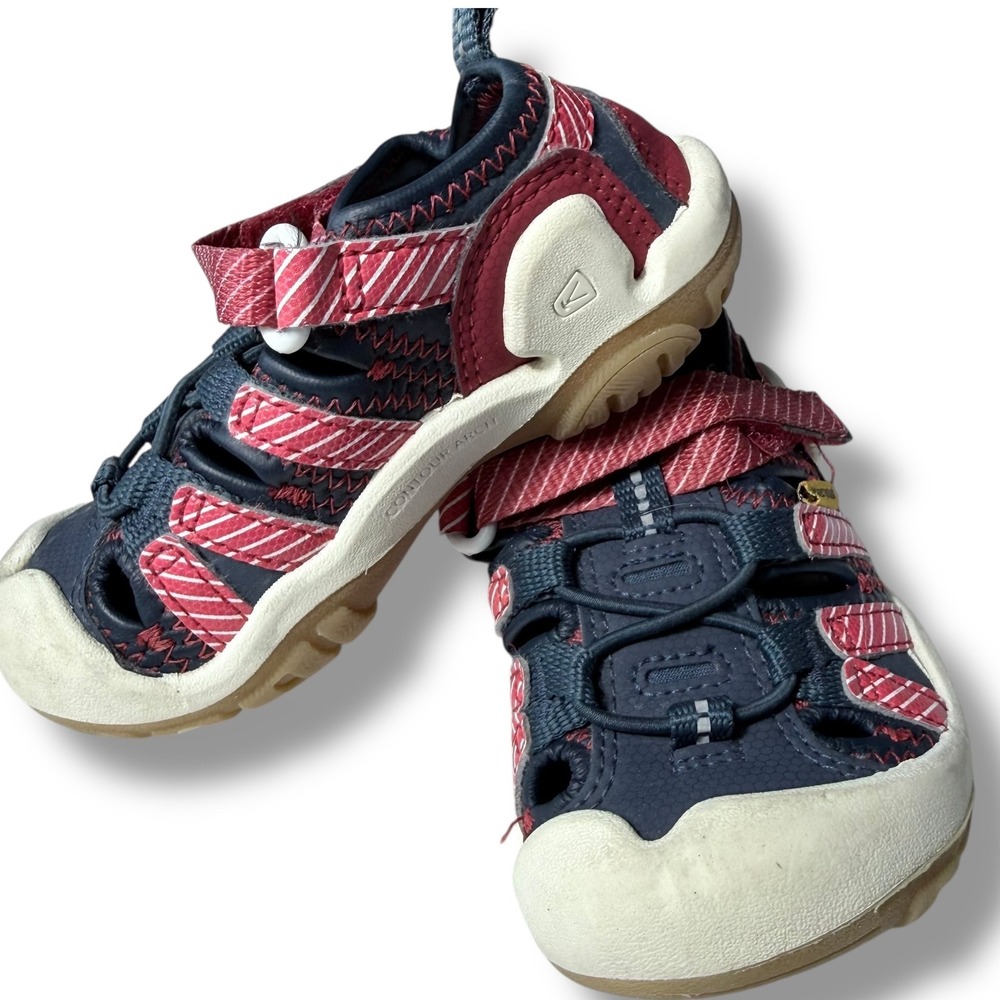 Toddler Keen Knotch Kids Sandals Red and Navy
